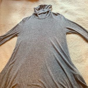 Grey turtleneck dress